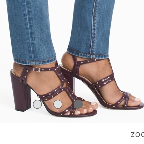 White House Black Market Shoes - White House Black Market Leather Studded Heels 7